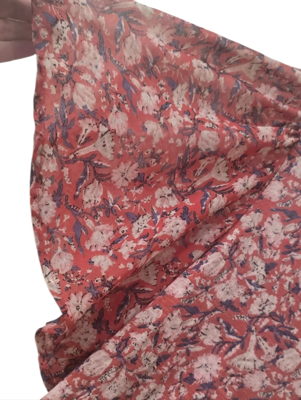 Lucky Brabd Floral Flutter Sleeve Blouse Size M - Picture 4 of 6